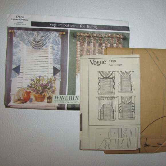 Waverly Designer Collection Window Treatments Sewing Pattern - 1759 - NEW - Picture 3 of 4